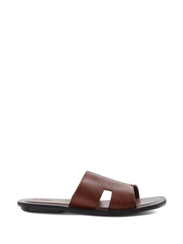 Marrón - Dune London Initially Tumbled Leather Flat Sandals - Imagen 2 de 7