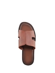 Marrón - Dune London Initially Tumbled Leather Flat Sandals - Imagen 5 de 7