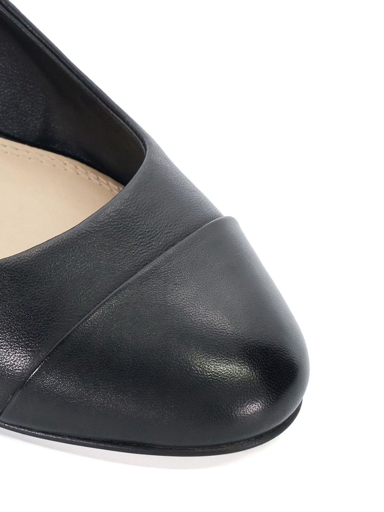 Dune London Black Casing Sling Back Block Heel Sandals - Image 6 of 6