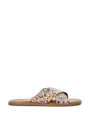 Dune London Black Lumas Sequin Slider Sandals - Image 3 of 7