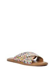 Dune London Black Lumas Sequin Slider Sandals - Image 4 of 7