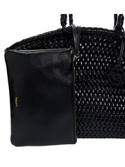 Dune London Black Dubrovnik Woven Basket Style Bag - Image 5 of 6