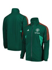 adidas Green Manchester United Training Rain Jacket - Image 1 of 3