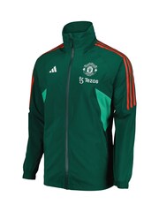 adidas Green Manchester United Training Rain Jacket - Image 2 of 3