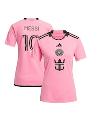 adidas Pink Inter Miami CF Home 2024 Messi Womens Shirt - Image 1 of 3