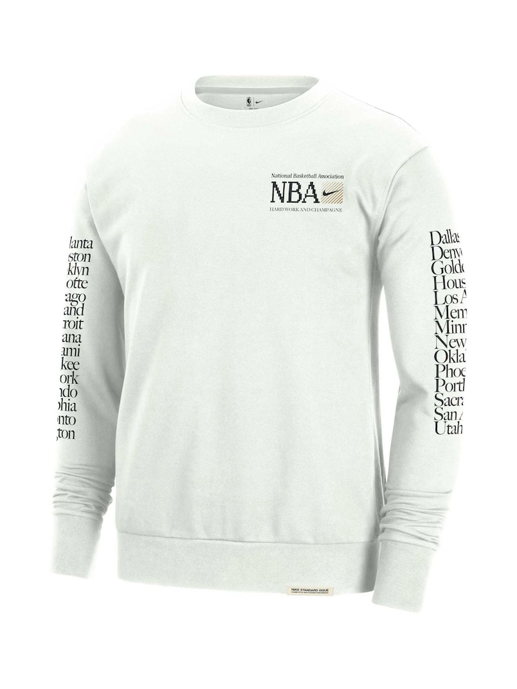 Fanatics NBA Team 31 Crew White Sweat Top - Image 2 of 3