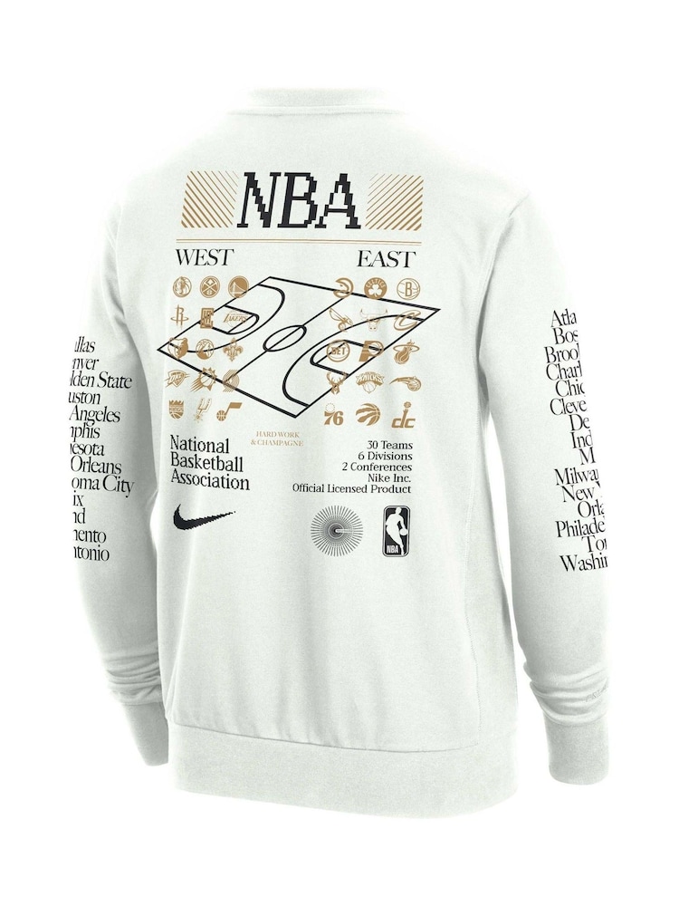 Fanatics NBA Team 31 Crew White Sweat Top - Image 3 of 3