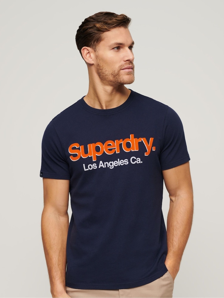 Camiseta clásica lavada con el logotipo principal de Superdry - Imagen 1 de 3