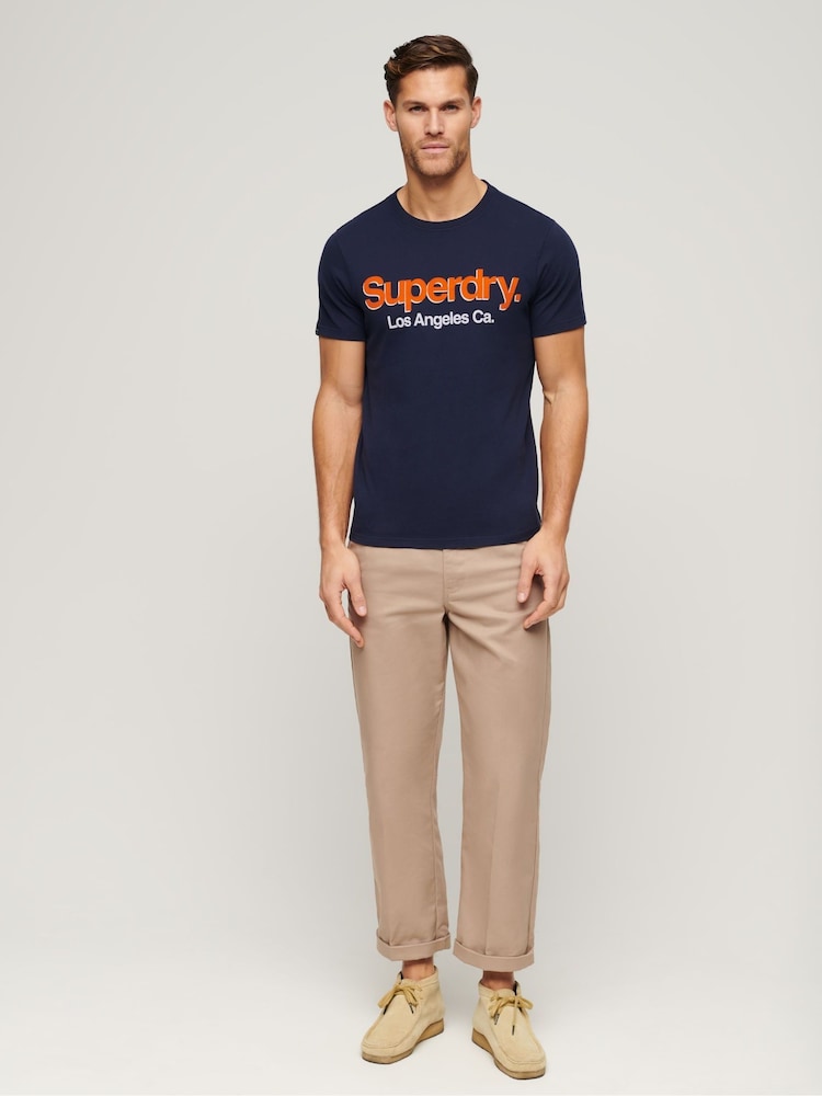 Camiseta clásica lavada con el logotipo principal de Superdry - Imagen 2 de 3