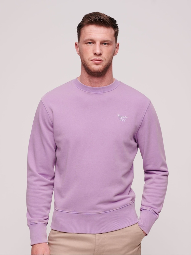 Superdry Purple Vintage Washed Sweatshirt - Image 1 of 3