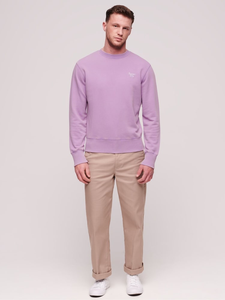 Superdry Purple Vintage Washed Sweatshirt - Image 2 of 3