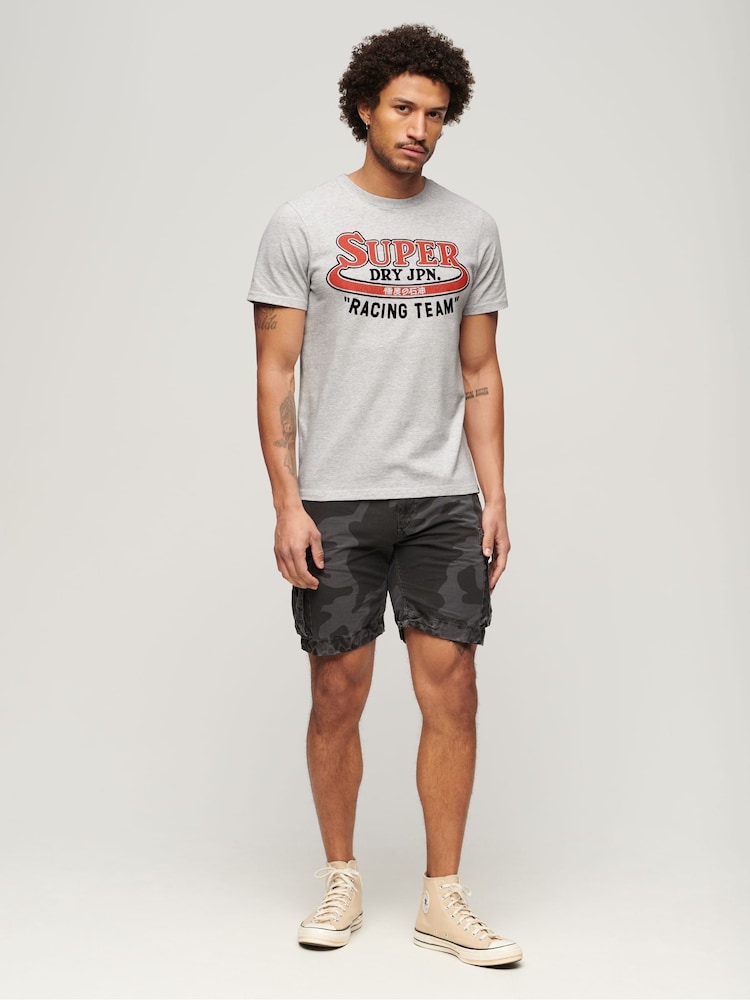 Superdry Grey Reworked Classic Graphic T-Shirt - Image 2 of 3