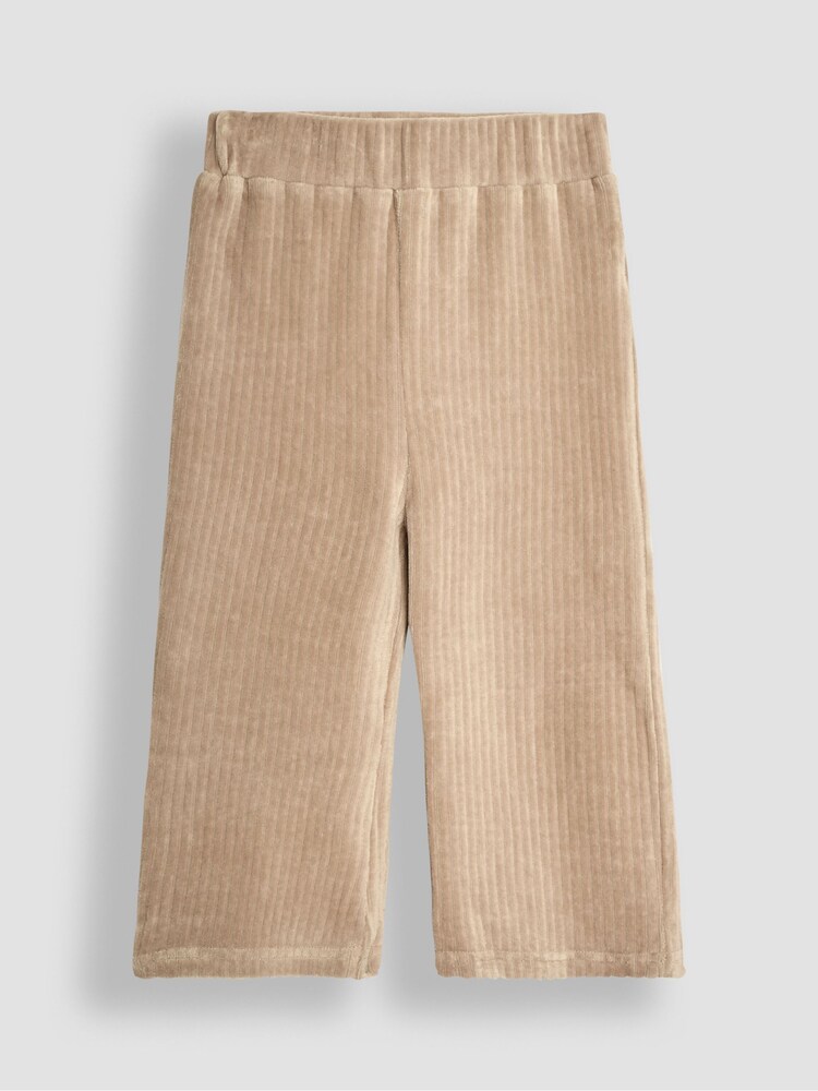 JoJo Maman Bébé Fawn Brown 2-Pack Cord Velour Flare Leggings - Image 4 of 5