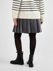 JoJo Maman Bébé Grey Maternity Pleated Mini Skirt - Image 3 of 4