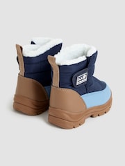 JoJo Maman Bébé Navy Blue Cosy Snow Boots - Image 2 of 4