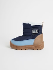 JoJo Maman Bébé Navy Blue Cosy Snow Boots - Image 4 of 4