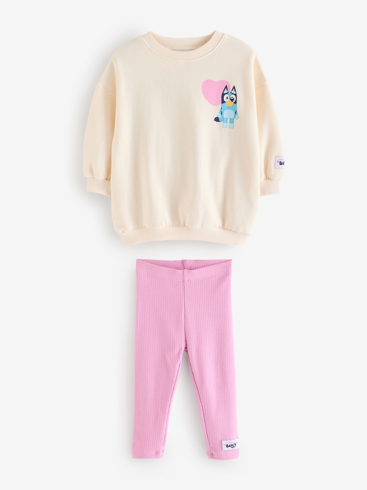 Oatmeal Bluey Sweatshirt and Leggings Set (3mths-7yrs) - Image 5 of 9