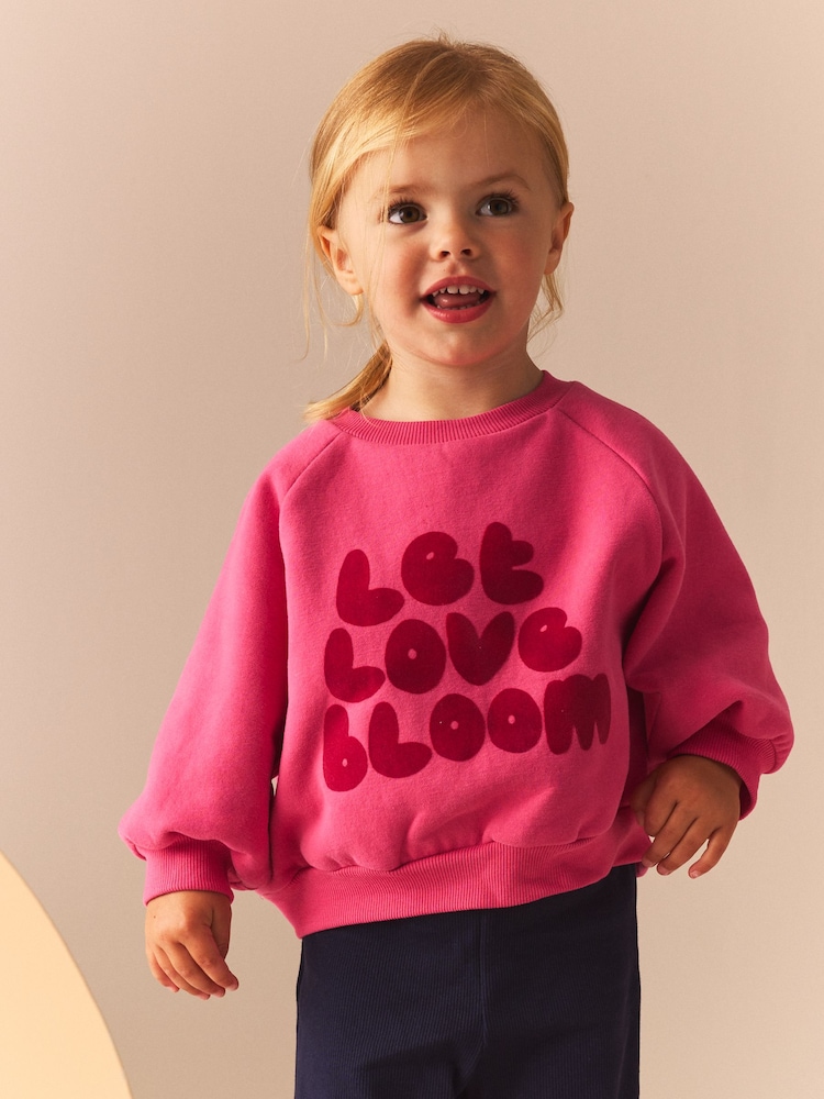 Pink Love Raglan Sweatshirt (3mths-7yrs) - Image 1 of 8