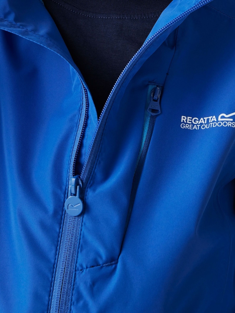 Regatta Blue Junior Calderdale III Waterproof Jacket - Image 7 of 7 Regatta Blue Junior Calderdale III Waterproof Jacket - Image 7 of 7