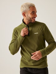 Regatta Olive Green Mens Thompson Lightweight Half Zip Fleece - Image 1 of 6