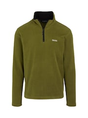 Regatta Olive Green Mens Thompson Lightweight Half Zip Fleece - Image 5 of 6