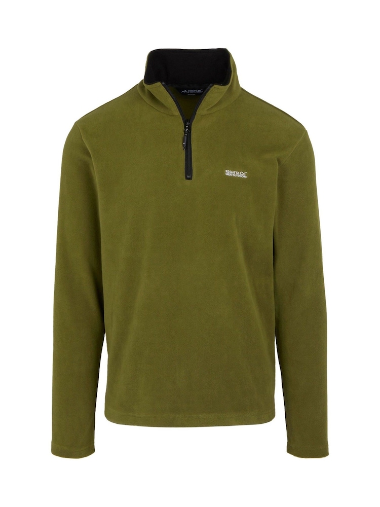 Regatta Olive Green Mens Thompson Lightweight Half Zip Fleece - Image 5 of 6