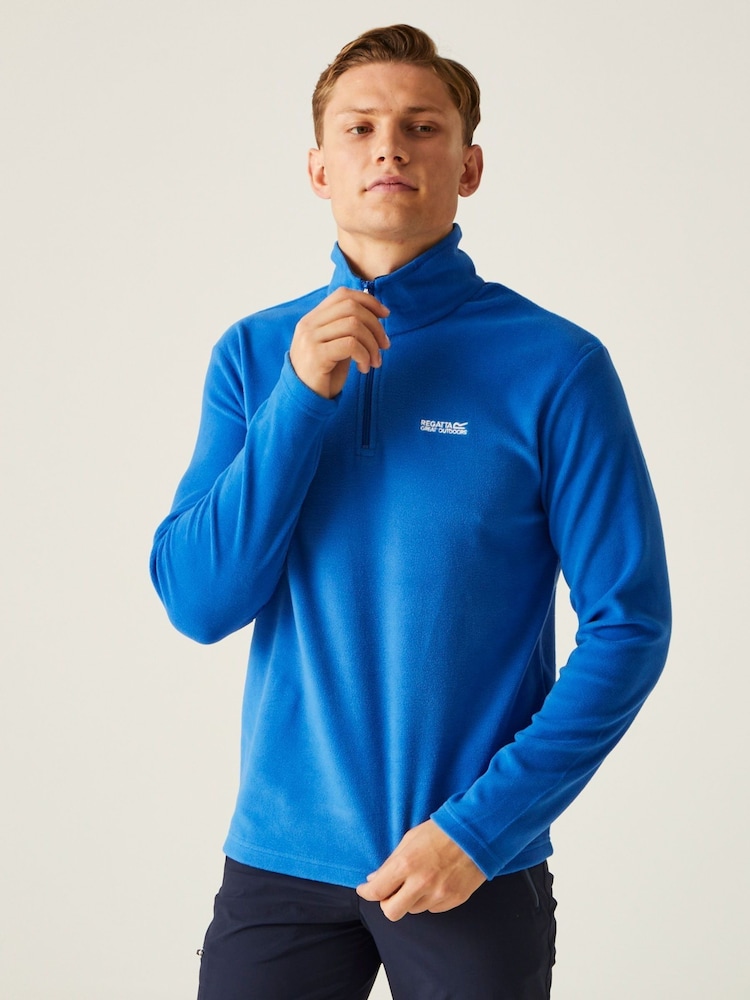 Regatta Dark Blue Mens Thompson Lightweight Half Zip Fleece - Image 1 of 6