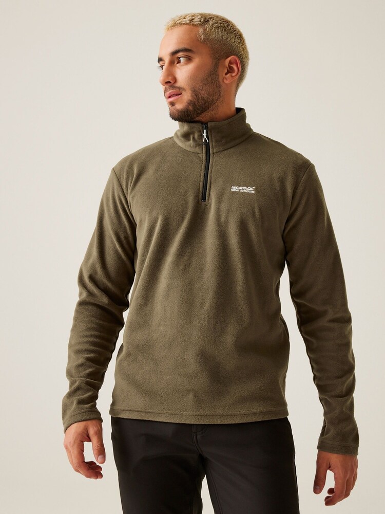 Regatta Light Green Mens Thompson Lightweight Half Zip Fleece - Image 1 of 6