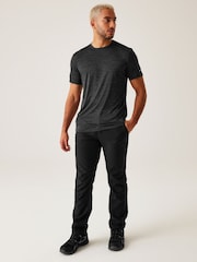 Regatta Black Fenton Softshell Water Repellent Trousers - Image 2 of 6