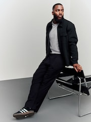 Black Jersey Shacket - Image 2 of 8