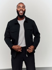 Black Jersey Shacket - Image 3 of 8