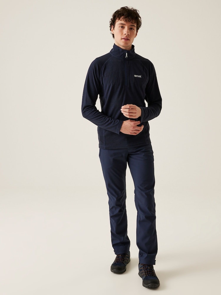 Regatta Washed Blue Mens Montes Lightweight Half Zip Fleece - Image 3 of 7