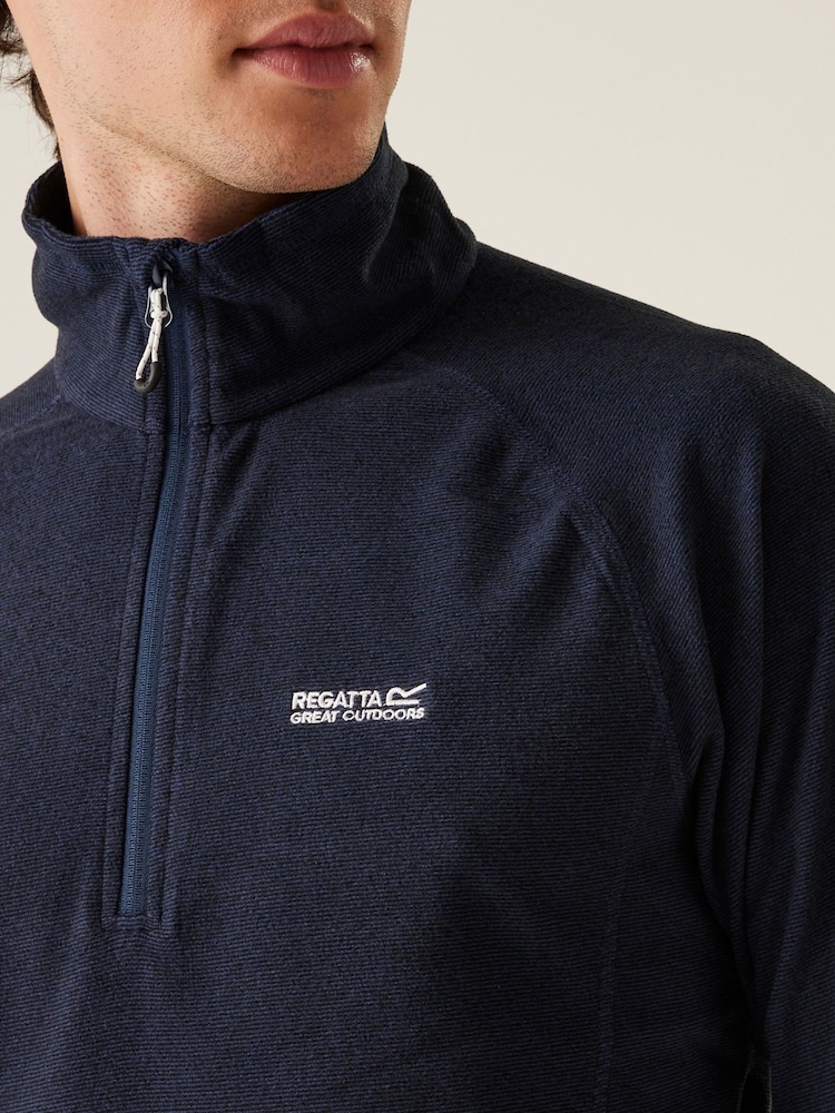 Regatta Washed Blue Mens Montes Lightweight Half Zip Fleece - Image 4 of 7