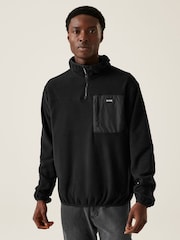 Regatta Black Mens Frankie Half Zip Fleece - Image 1 of 7