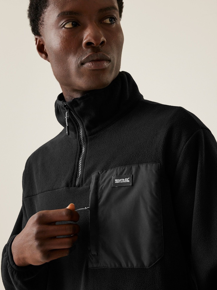 Regatta Black Mens Frankie Half Zip Fleece - Image 4 of 7
