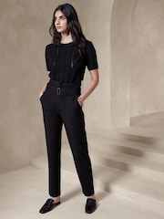 Banana Republic Black Refined Utility Trousers - Image 1 of 4