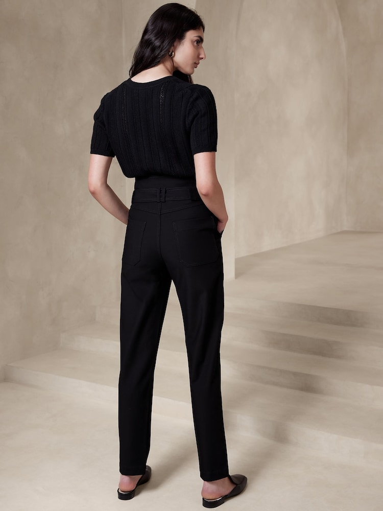 Banana Republic Black Refined Utility Trousers - Image 2 of 4