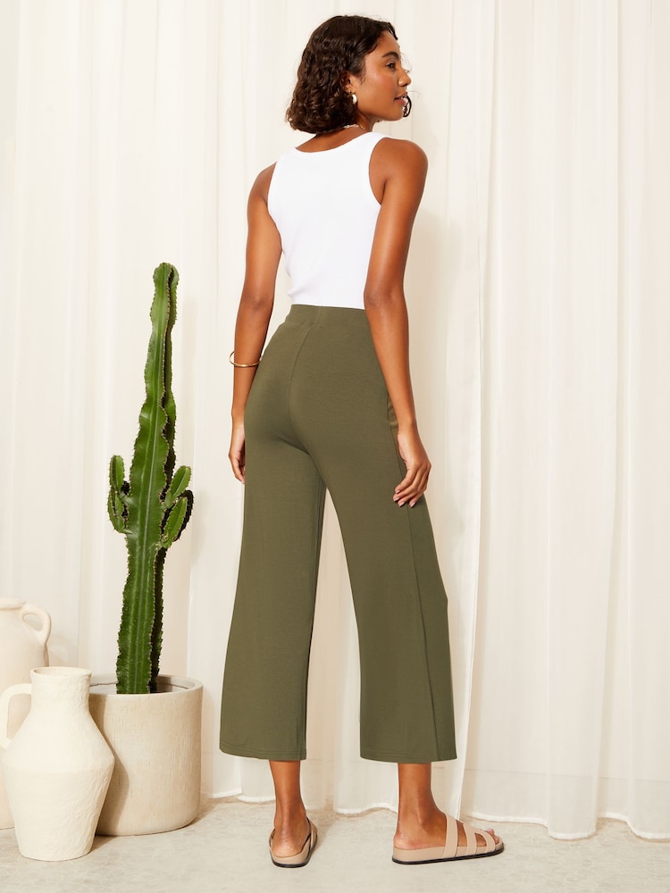 Friends Like These Culotte-Hose aus Jersey mit weitem Bein mit Gürtel - Bild 4 von 4