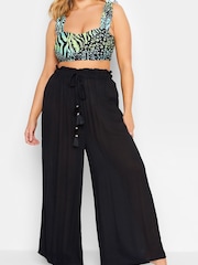 Yours Curve Black Tassel Trousers - Image 1 of 4