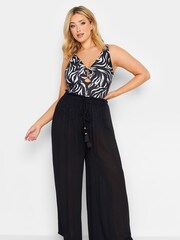 Yours Curve Black Tassel Trousers - Image 3 of 4