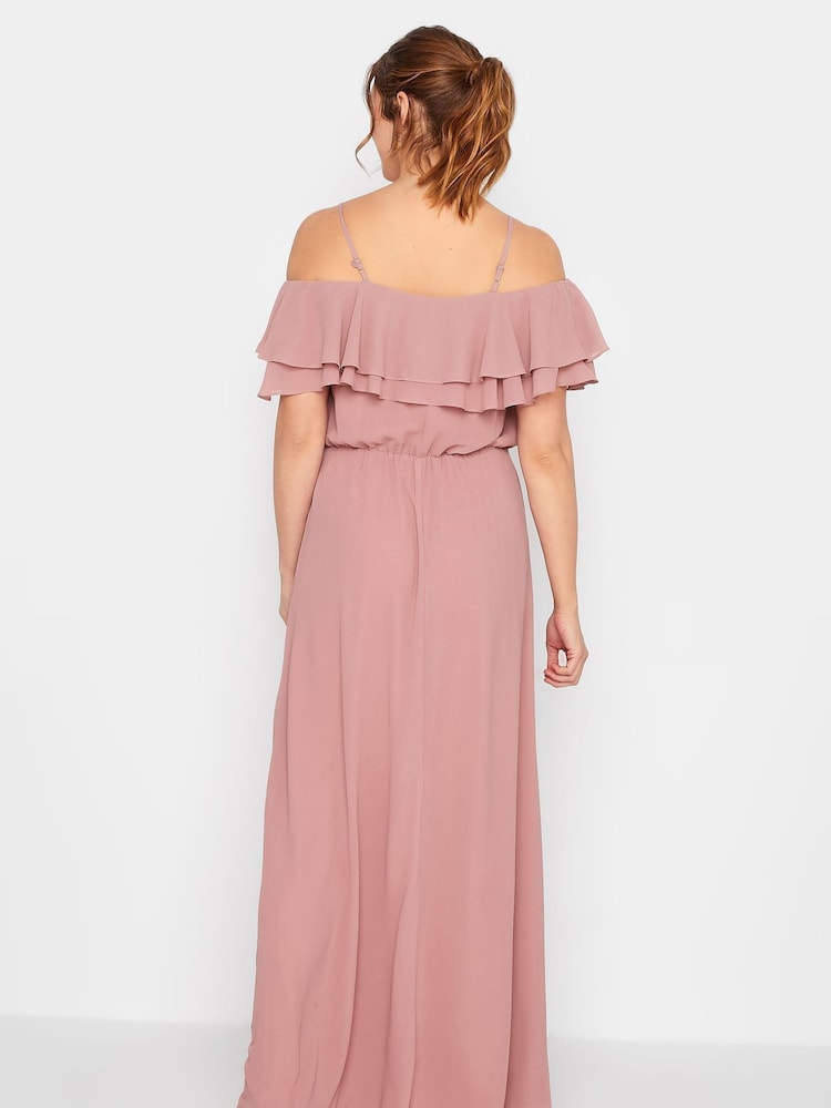 Long Tall Sally Pink Ruffle Maxi Dress - Image 2 of 4