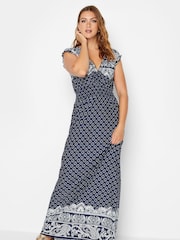 Long Tall Sally Blue Bardot Maxi Dress - Image 1 of 4