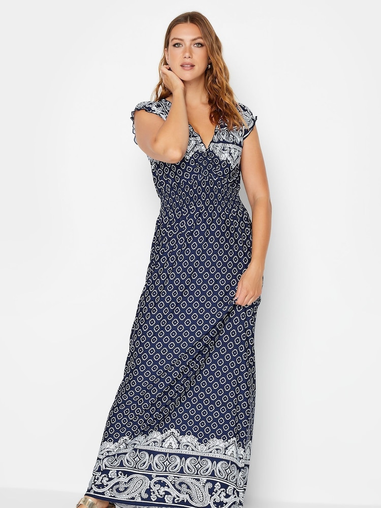 Long Tall Sally Blue Bardot Maxi Dress - Image 1 of 4