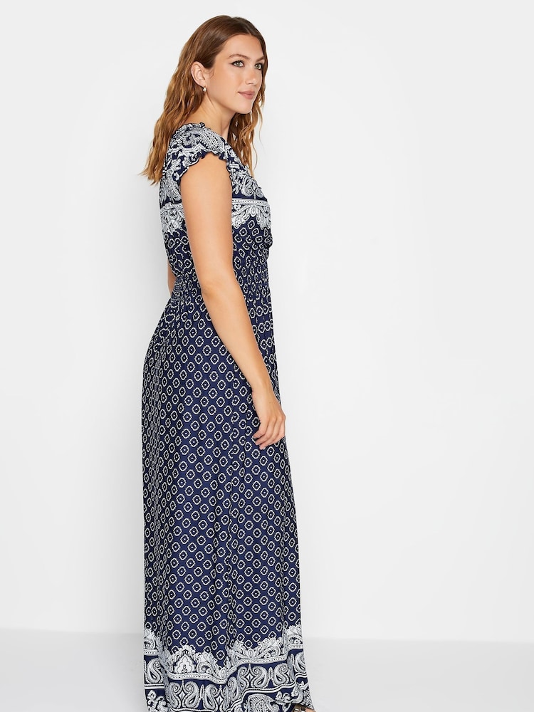 Long Tall Sally Blue Bardot Maxi Dress - Image 2 of 4