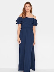 Long Tall Sally Blue Ruffle Maxi Dress - Image 1 of 4