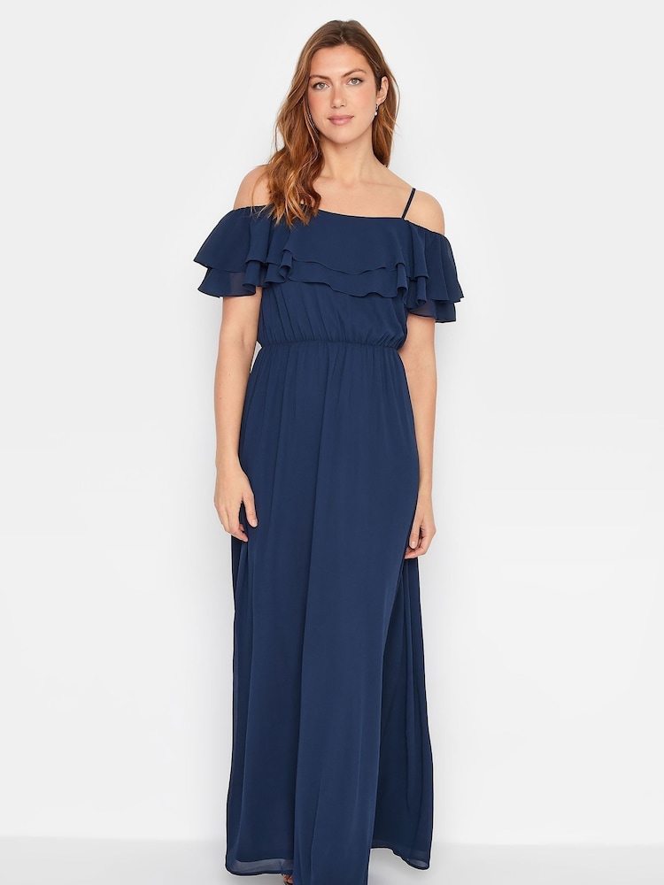 Long Tall Sally Blue Ruffle Maxi Dress - Image 1 of 4
