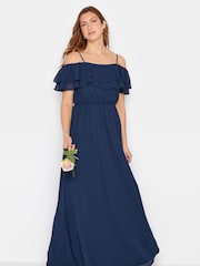 Long Tall Sally Blue Ruffle Maxi Dress - Image 3 of 4
