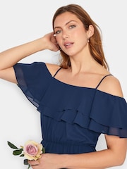 Long Tall Sally Blue Ruffle Maxi Dress - Image 4 of 4