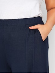 Yours Curve Blue Jersey Culottes - Image 5 of 5