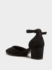 Long Tall Sally Black Block Heel Court Shoes - Image 2 of 5